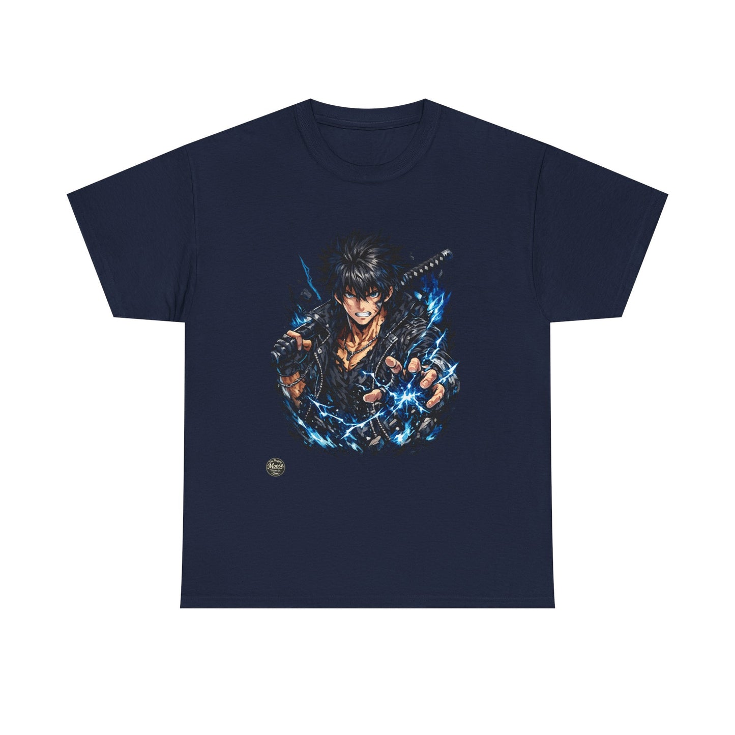 Samurai Warrior Anime Tee — Fierce Swordfighter Graphic T-Shirt #E005