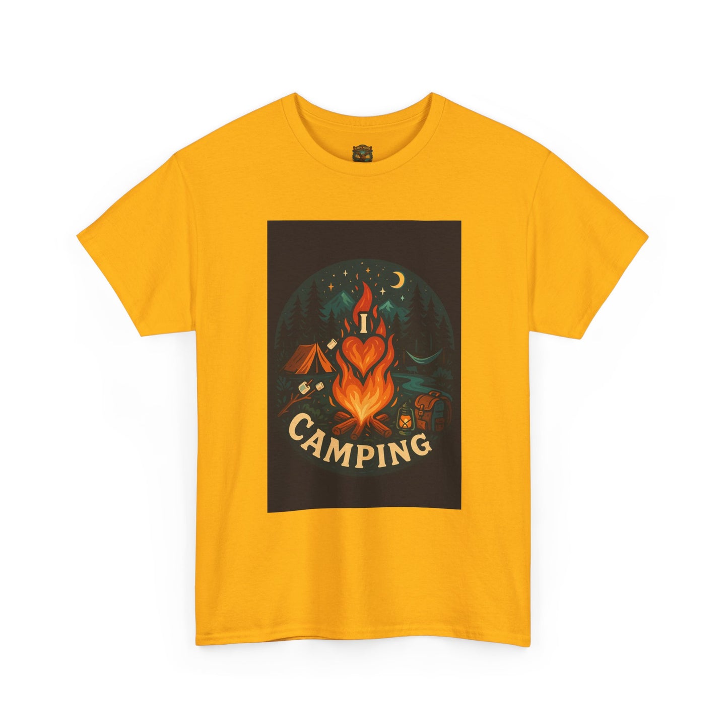 Camping Heart Campfire T-Shirt | Outdoor Adventure Graphic Tee