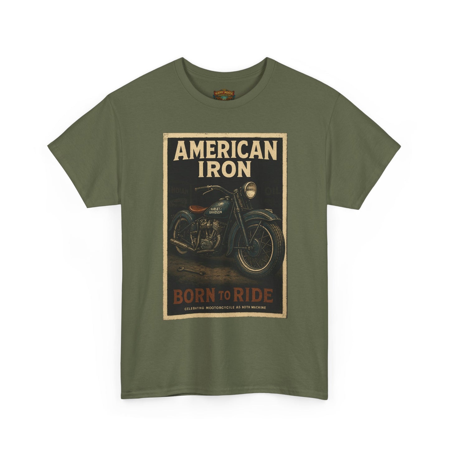 American Iron Motorcycle Poster Tee | Born to Ride