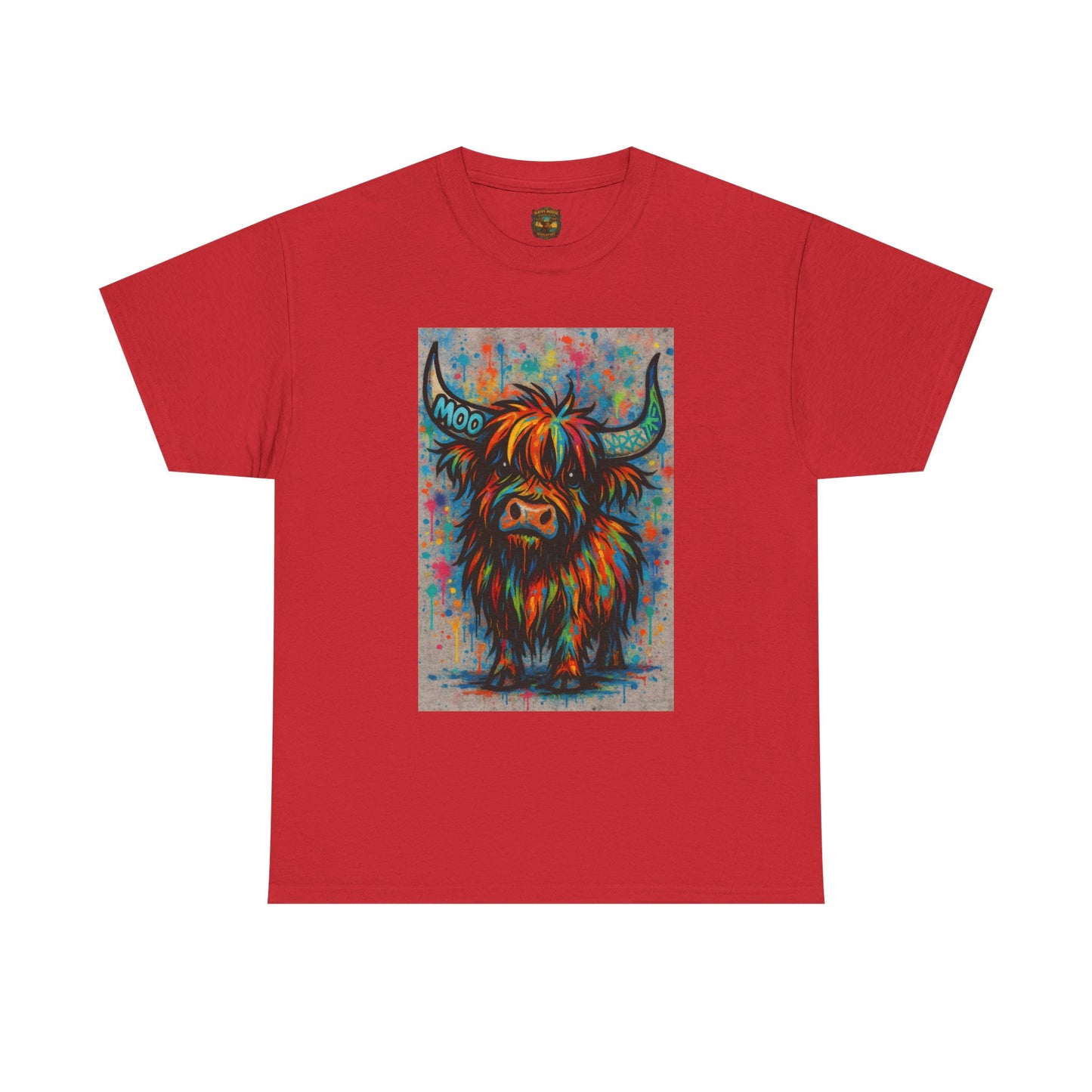 Psychedelic Highland Cow T-Shirt | Retro Rainbow Cow Art 8