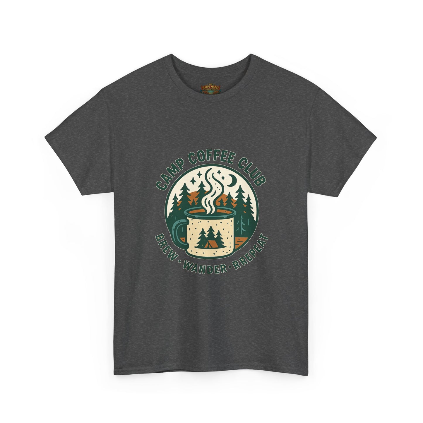 Camp Coffee T-Shirt — 'CAMP COFFEE' Retro Outdoor Tee