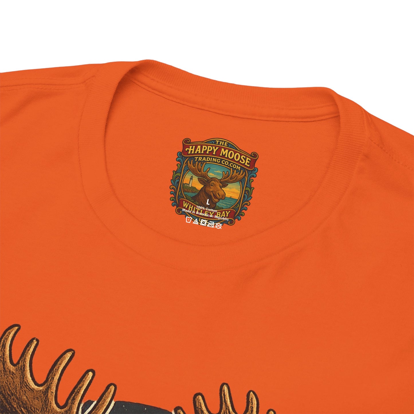 Running Moose Graphic Tee - Retro Sunset Jogging Animal Fitness Shirt