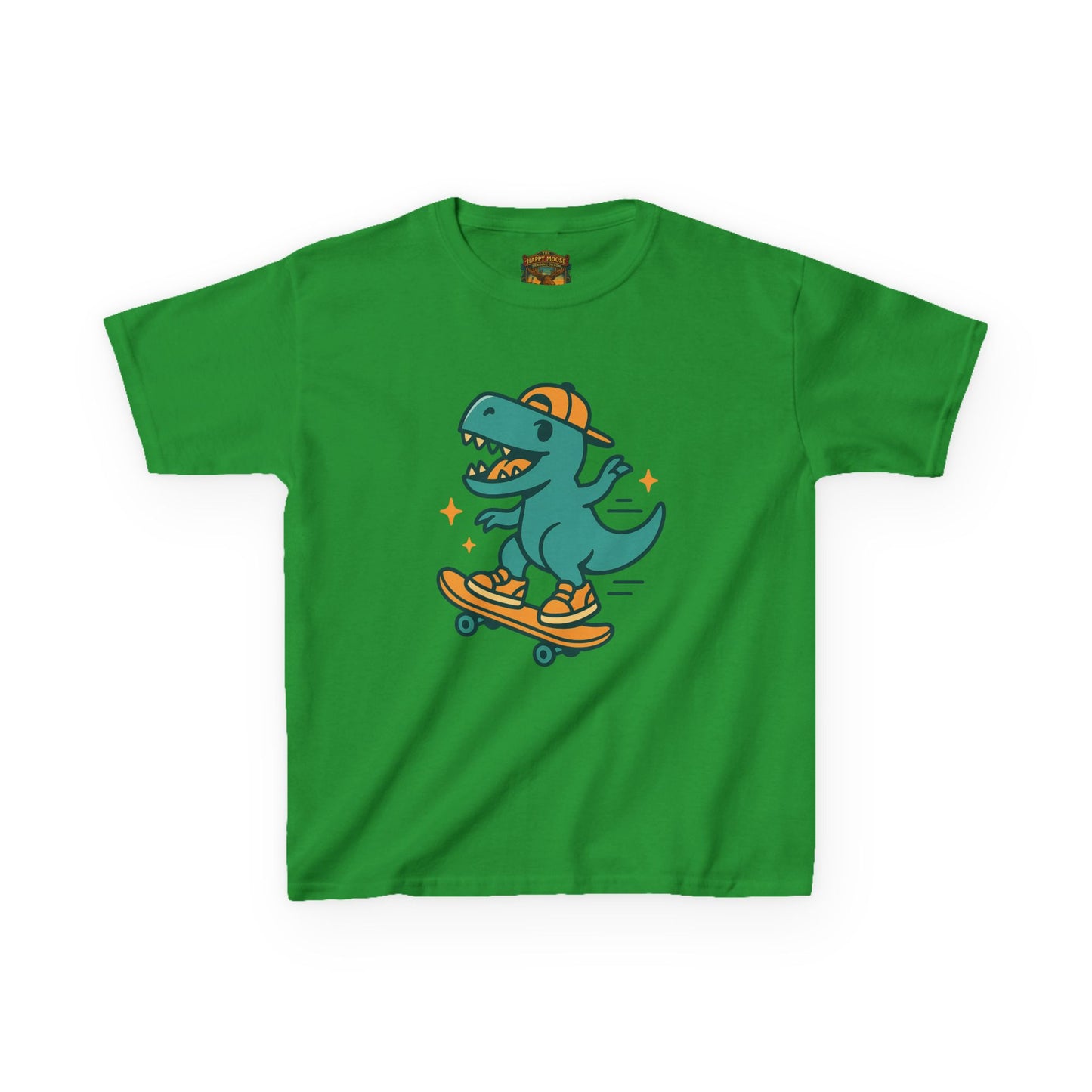 Kids Skateboarding Dino Tee — Cute Skateboard T‑Rex Graphic Shirt