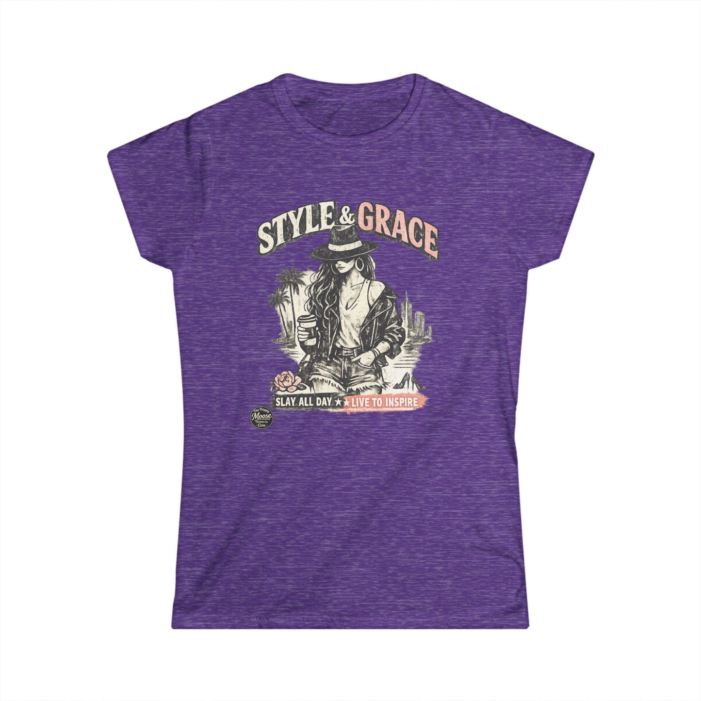 Style & Grace Women's Tee — Retro Western Graphic Shirt ("Play All Day") #E
