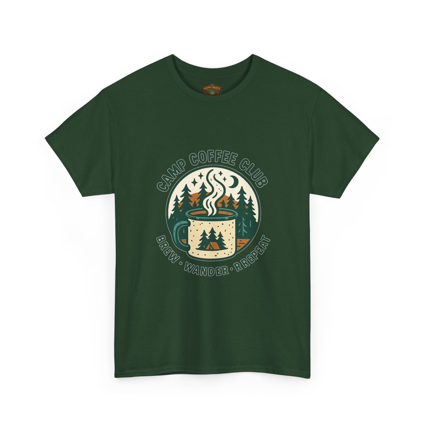 Camp Coffee T-Shirt — 'CAMP COFFEE' Retro Outdoor Tee
