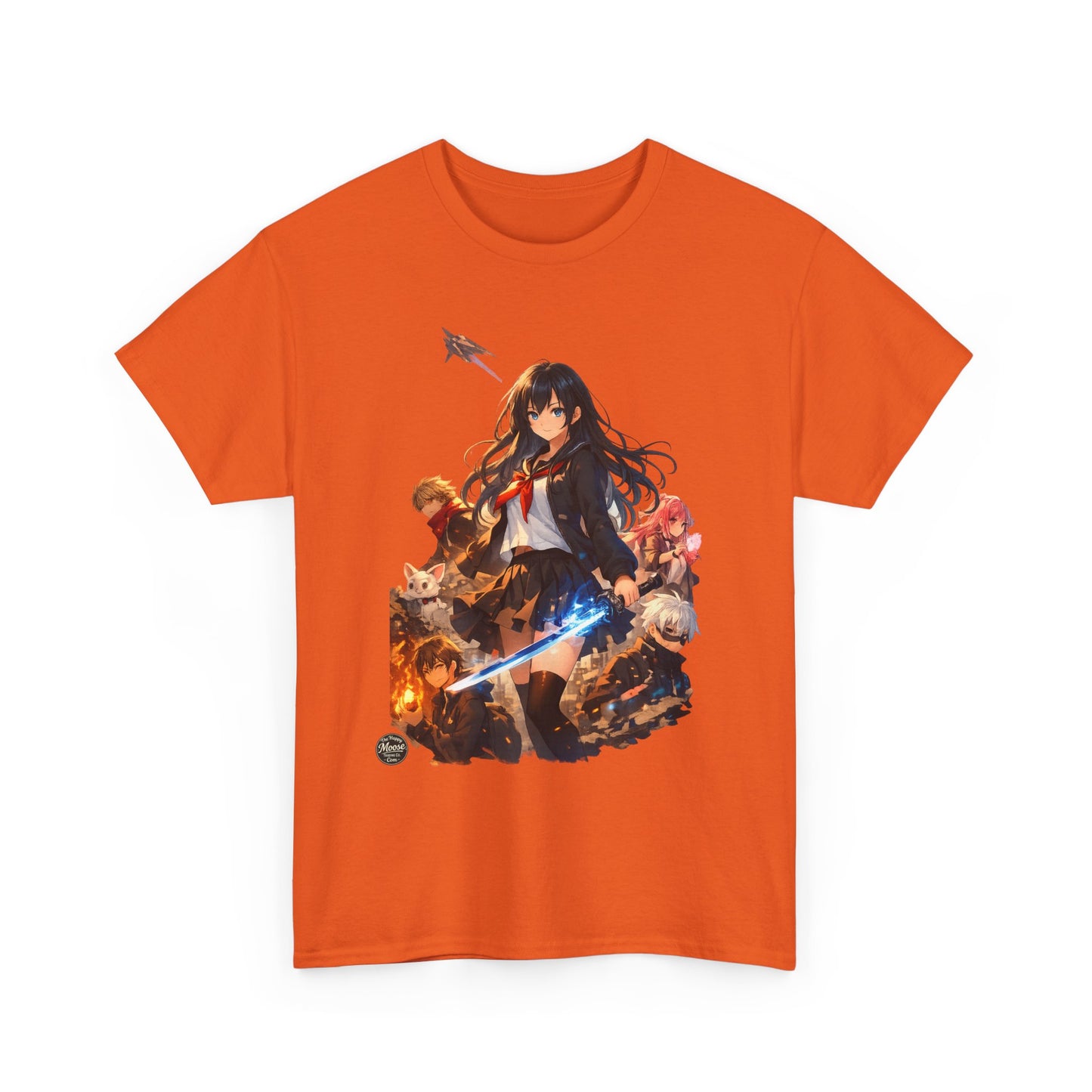 Anime Fantasy Heroine T-Shirt — Sword & Crew Art Tee #E008