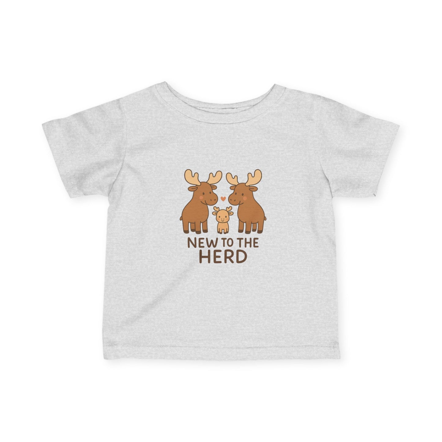 Infant Tee — "New to the Herd" Moose Family Baby Shirt