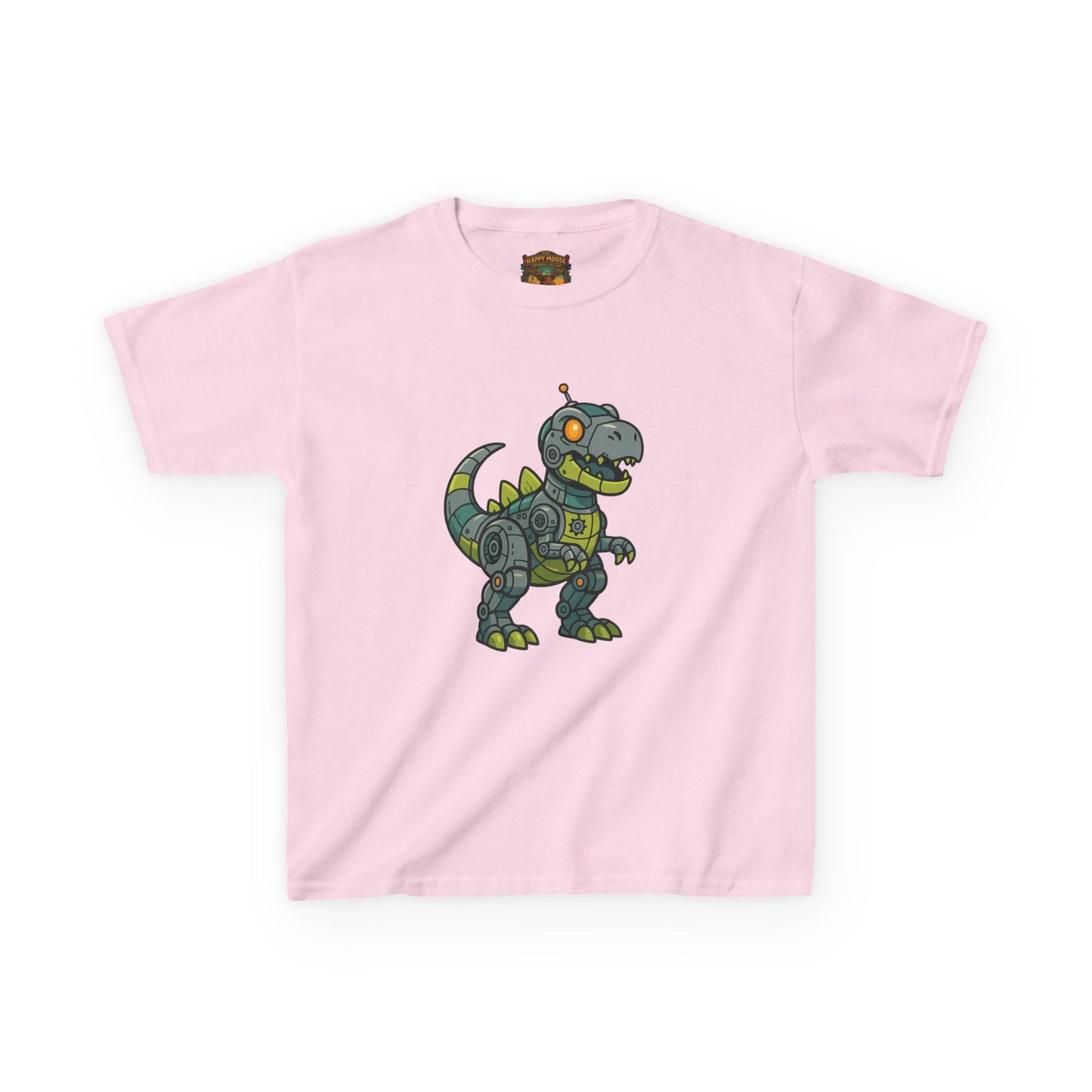 Kids Robot Dinosaur T‑Shirt — Cute Mech T‑Rex Graphic Tee for Boys & Girls