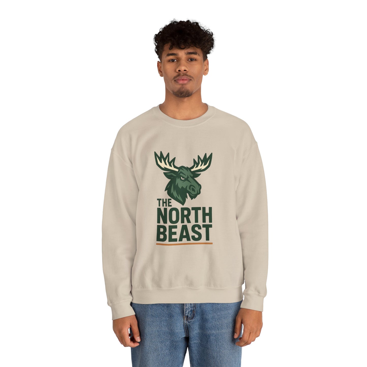 Crewneck Sweatshirt — "The North Beast" Moose Logo Pullover