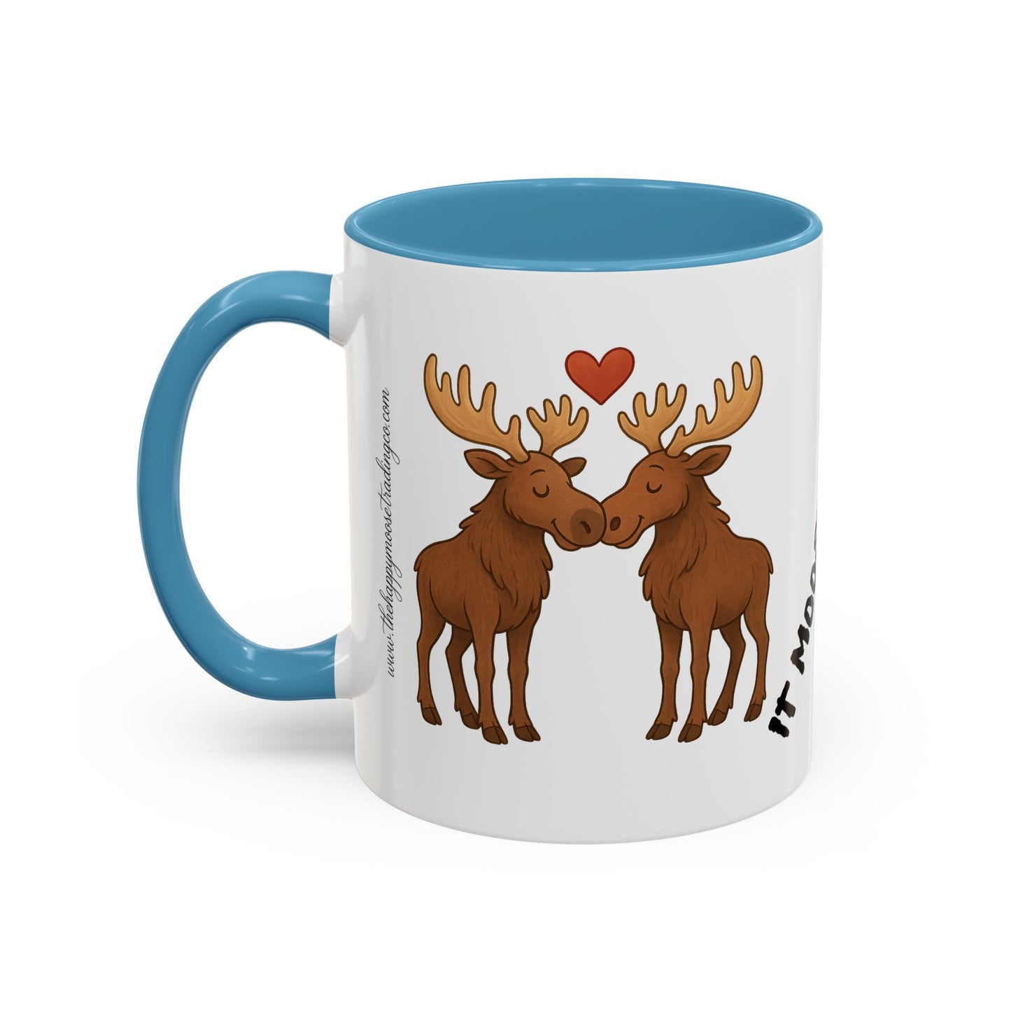 It Moose Be Love Coffee Mug — Cute Romantic Moose Couples Accent Mug (11/15oz)