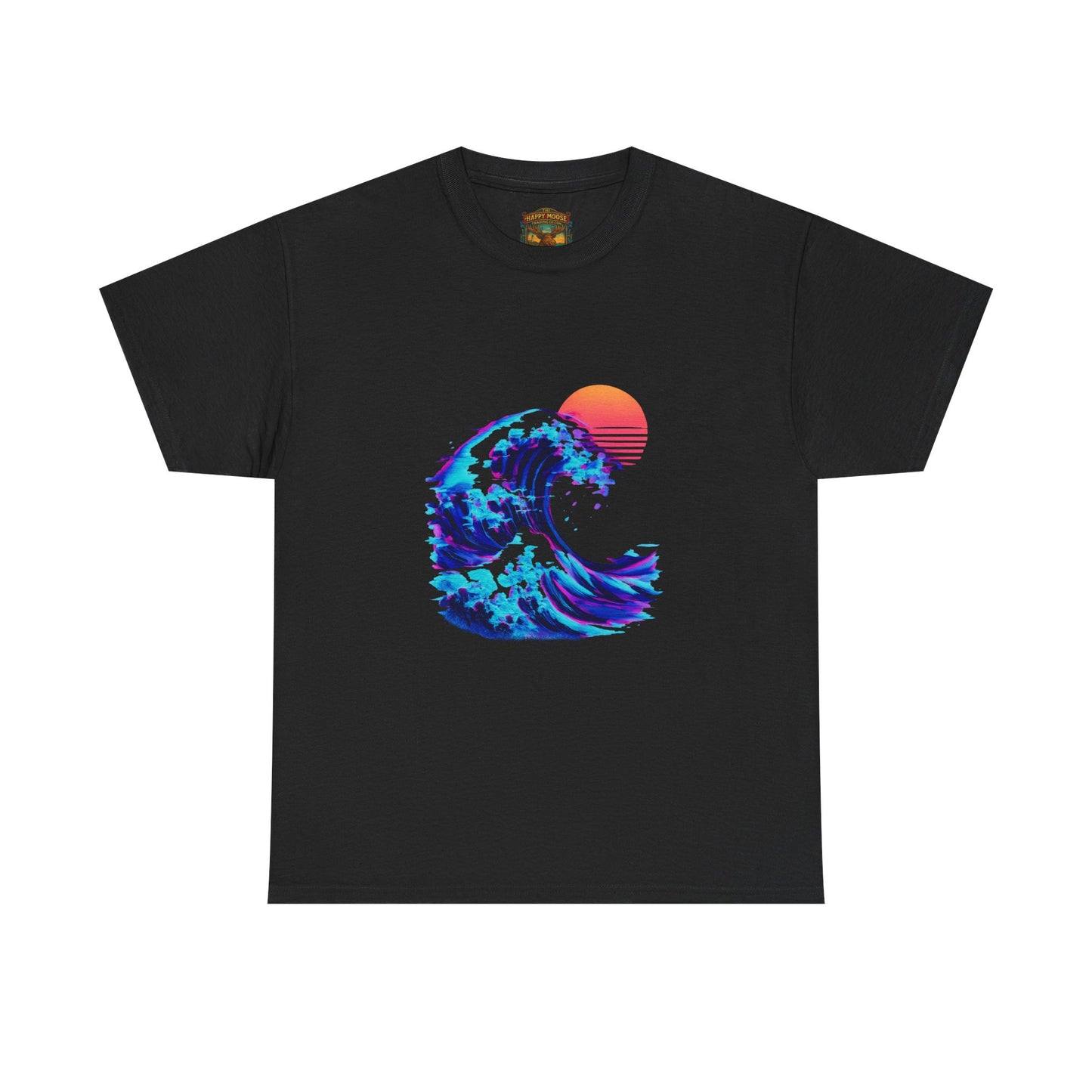 Wave Sunset T-Shirt — Retro Ocean Wave Graphic Tee