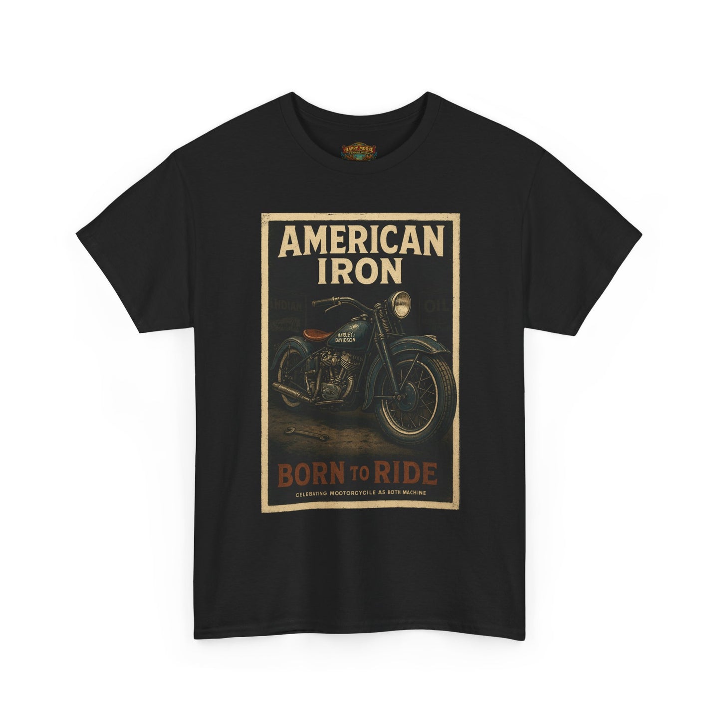American Iron Motorcycle Poster Tee | Born to Ride