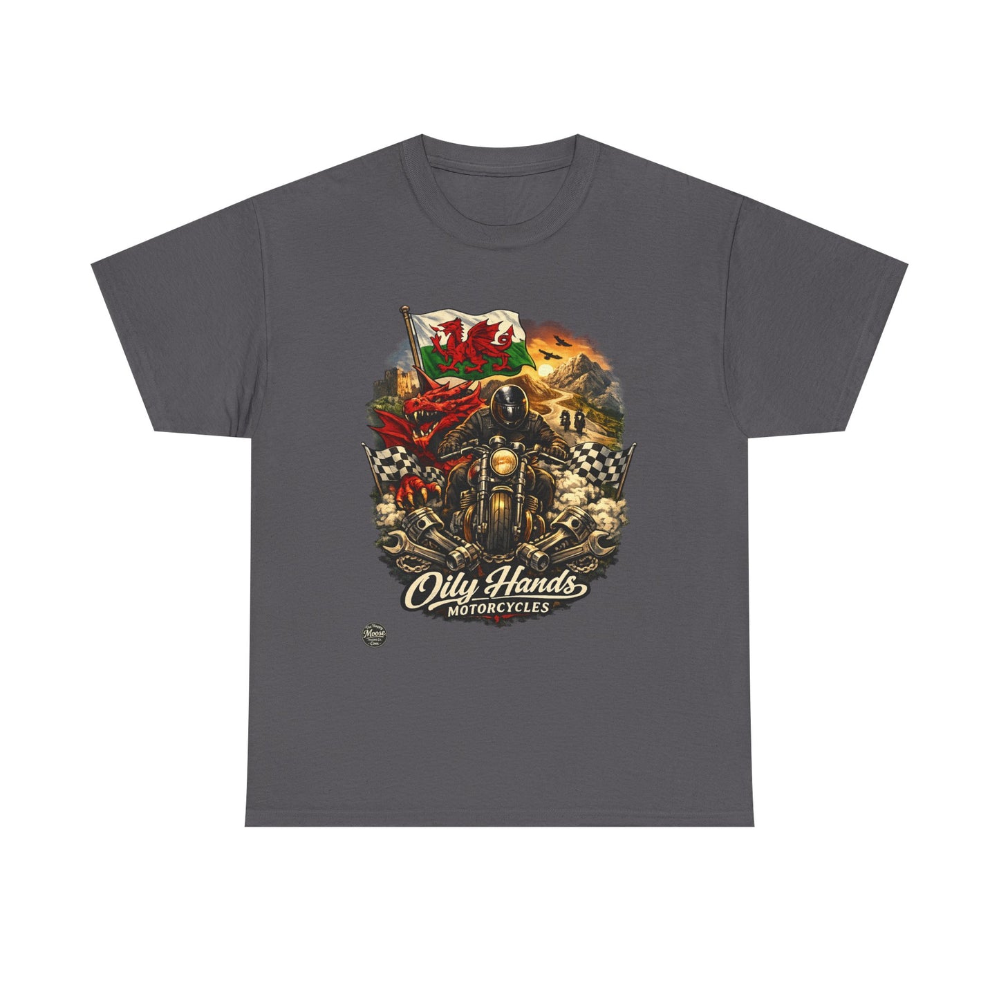 Vintage ‘Oily Hands’ Welsh Motorcycle Cruiser Tee