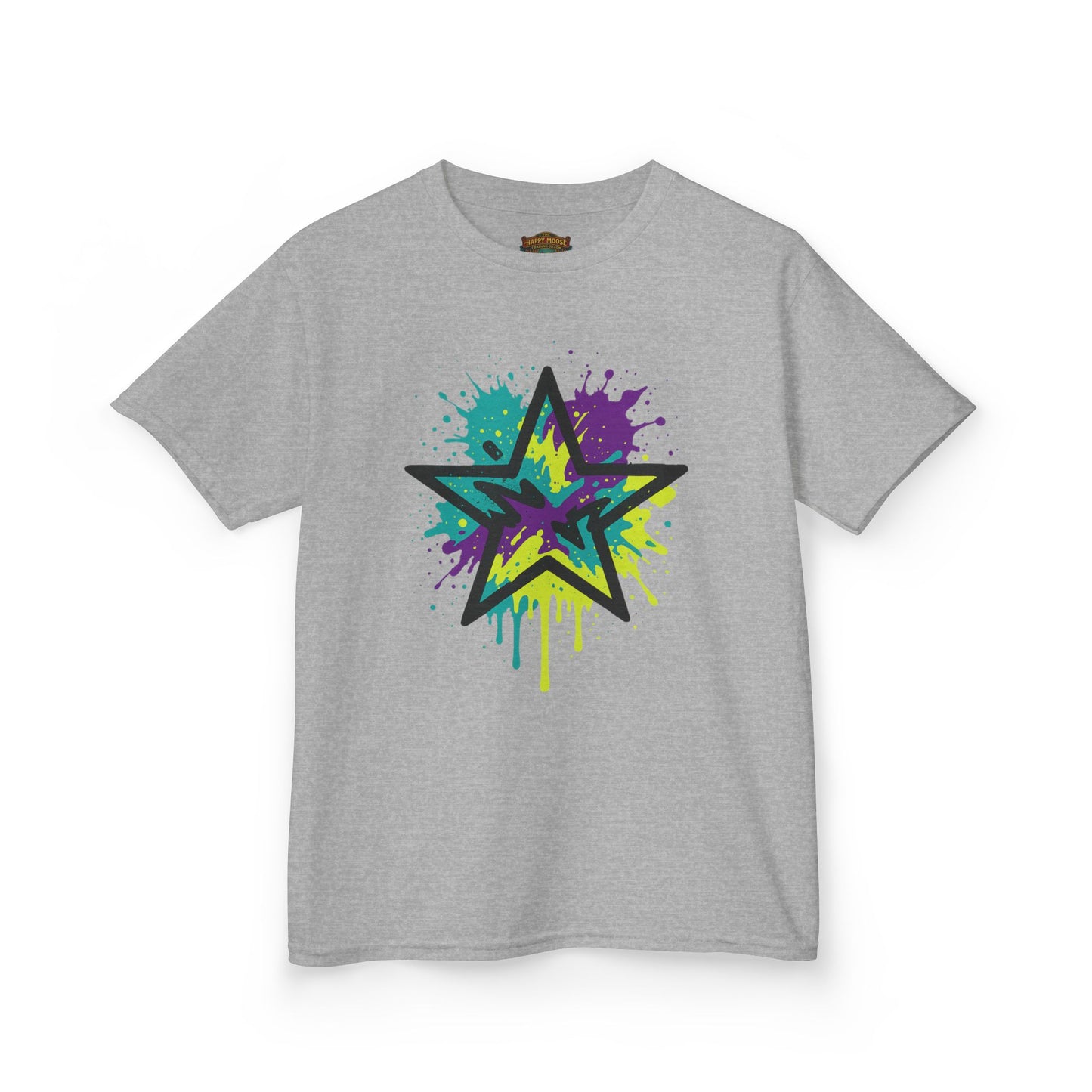 Kids Star Graffiti T-Shirt — Colorful Drip Street Art Tee
