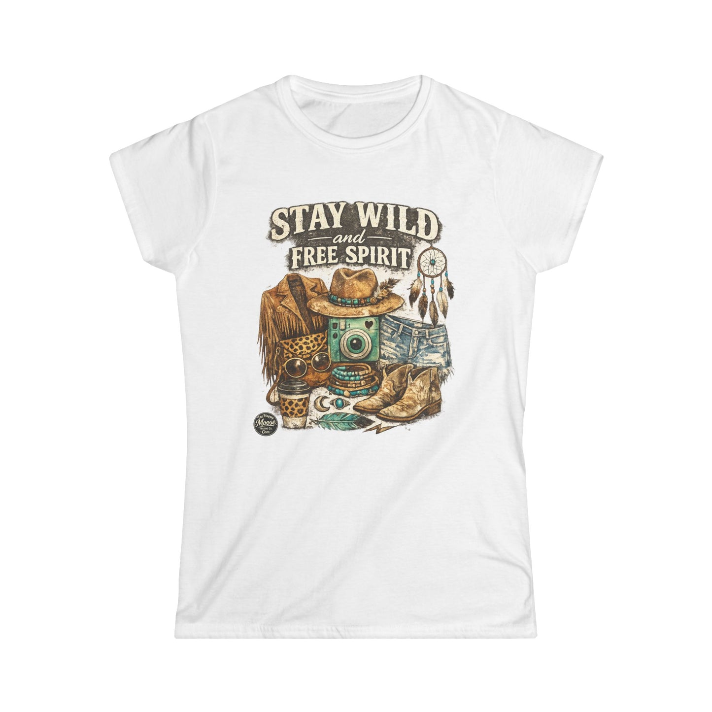Boho Western "Stay Wild and Free" Women's Tee