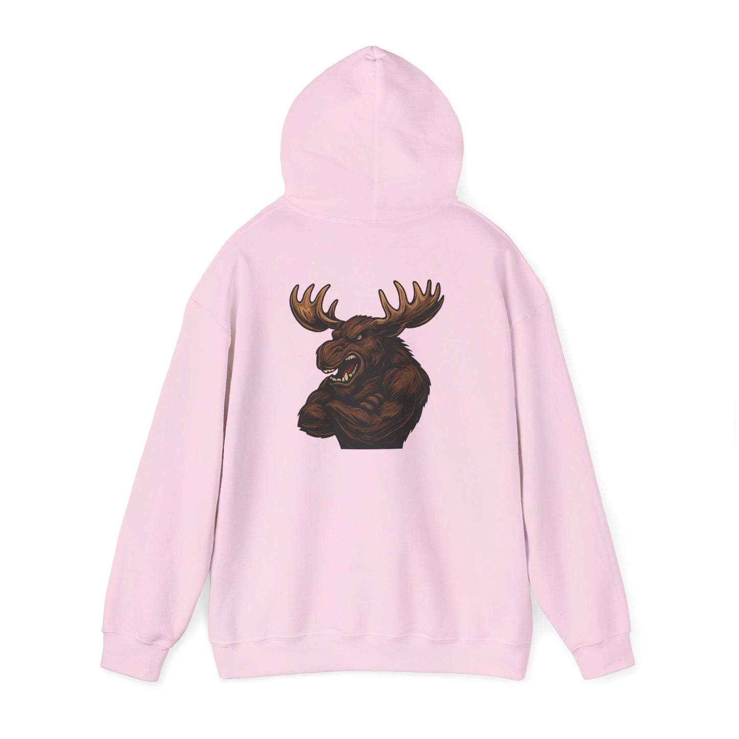 Ferocious Moose Head Graphic Hoodie — Bold Wilderness Outdoor Pullover