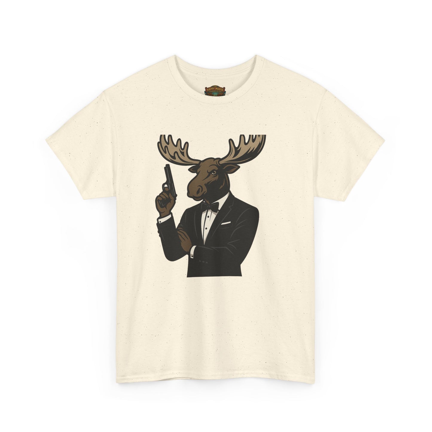 Moose in Tuxedo Graphic Tee — Gentlemen Moose Novelty T‑Shirt