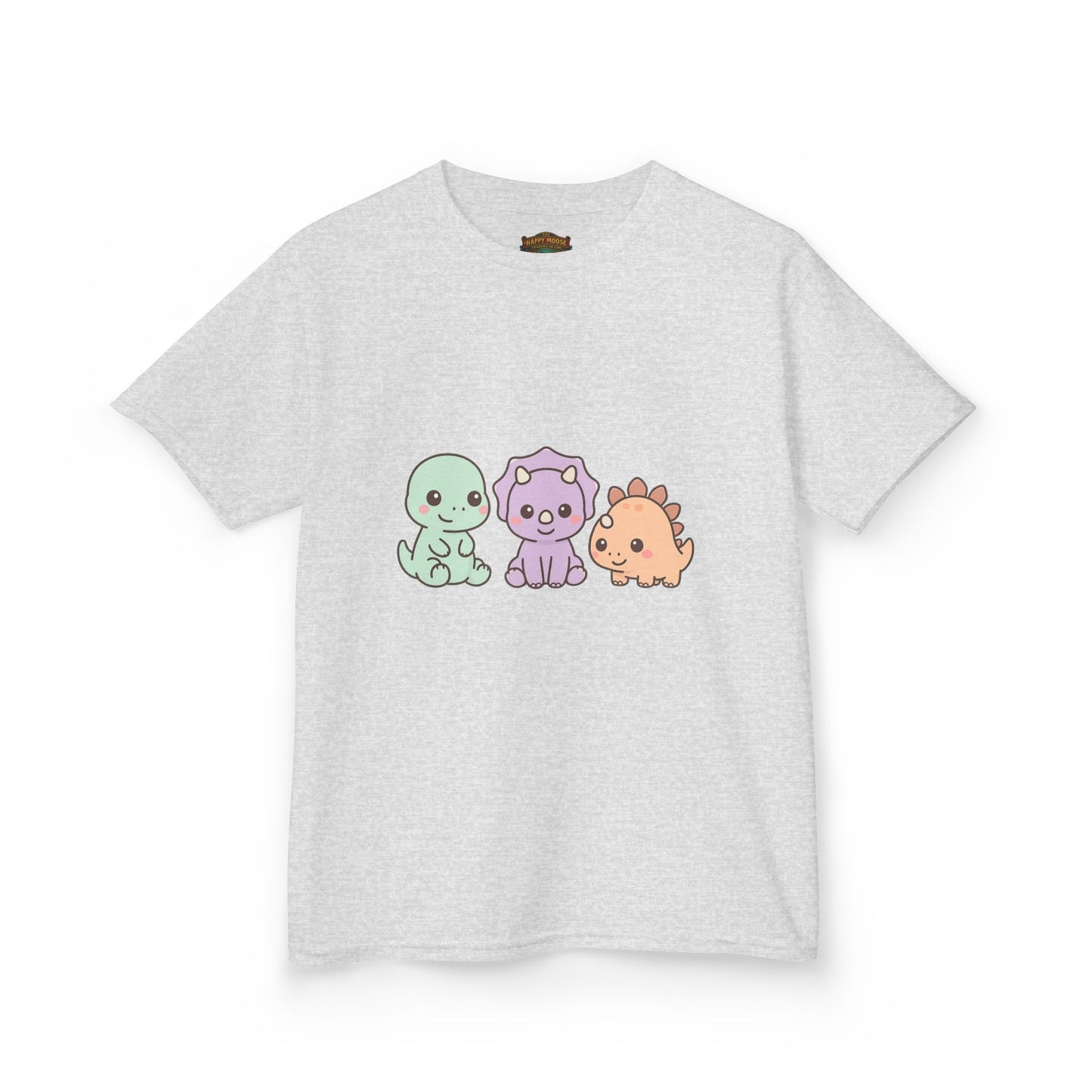 Kids Dino Trio T‑Shirt — Cute Pastel Dinosaur Graphic Tee for Toddlers & Children