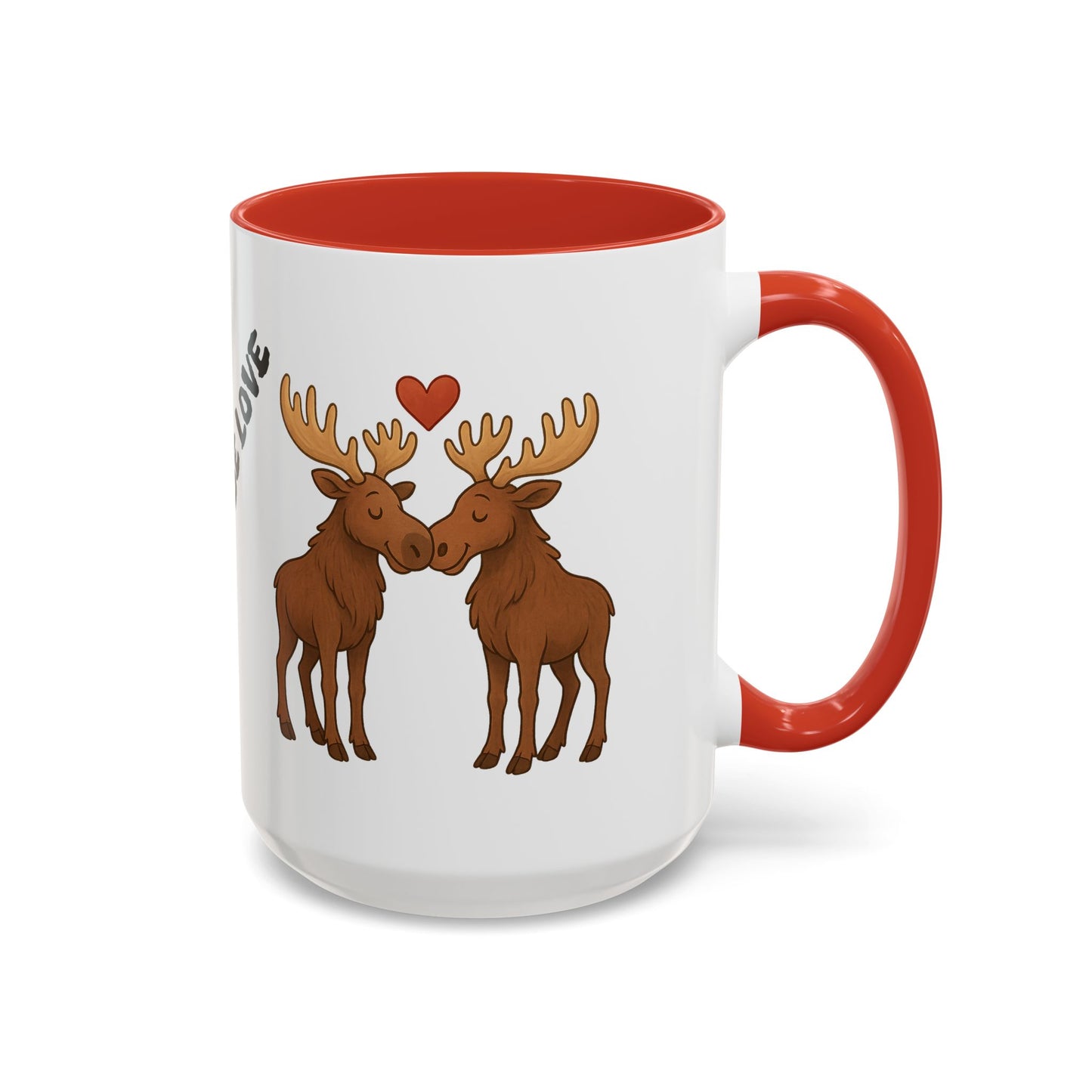 It Moose Be Love Coffee Mug — Cute Romantic Moose Couples Accent Mug (11/15oz)