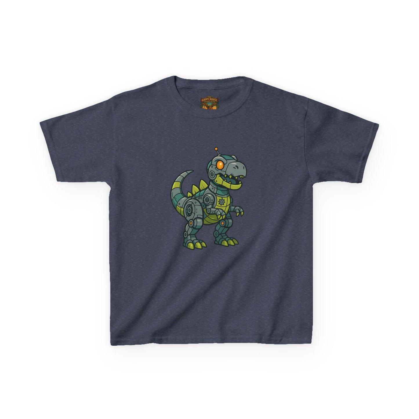Kids Robot Dinosaur T‑Shirt — Cute Mech T‑Rex Graphic Tee for Boys & Girls