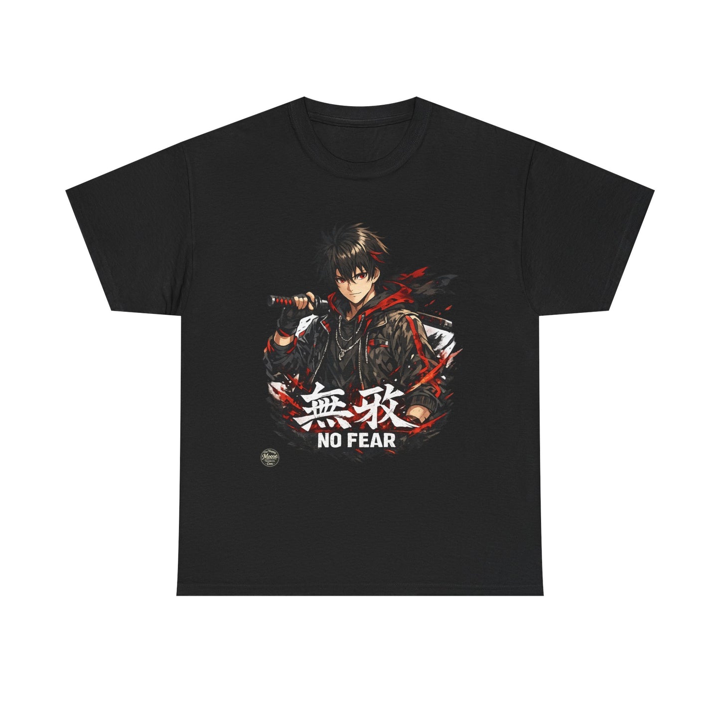 Anime Samurai 'No Fear' T-Shirt — Kanji Graphic Tee #E007