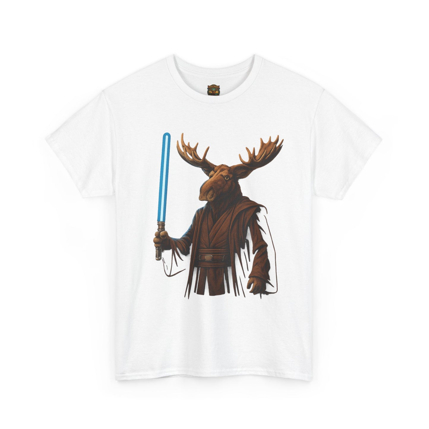 Moose Wars T‑Shirt — Funny Star Wars Inspired Moose with Lightsaber