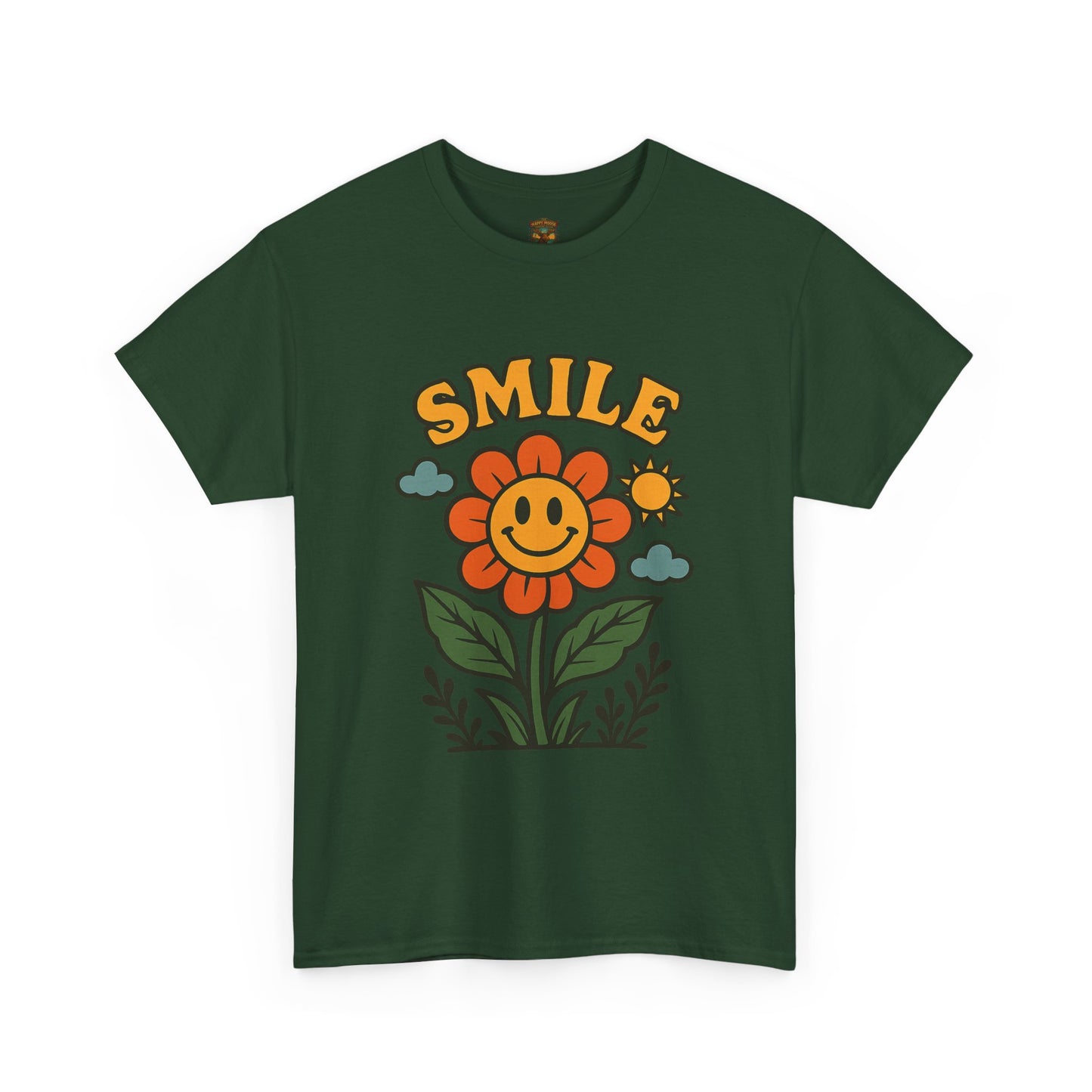 Smile With The Flowers T-Shirt | Floral Typography Tee