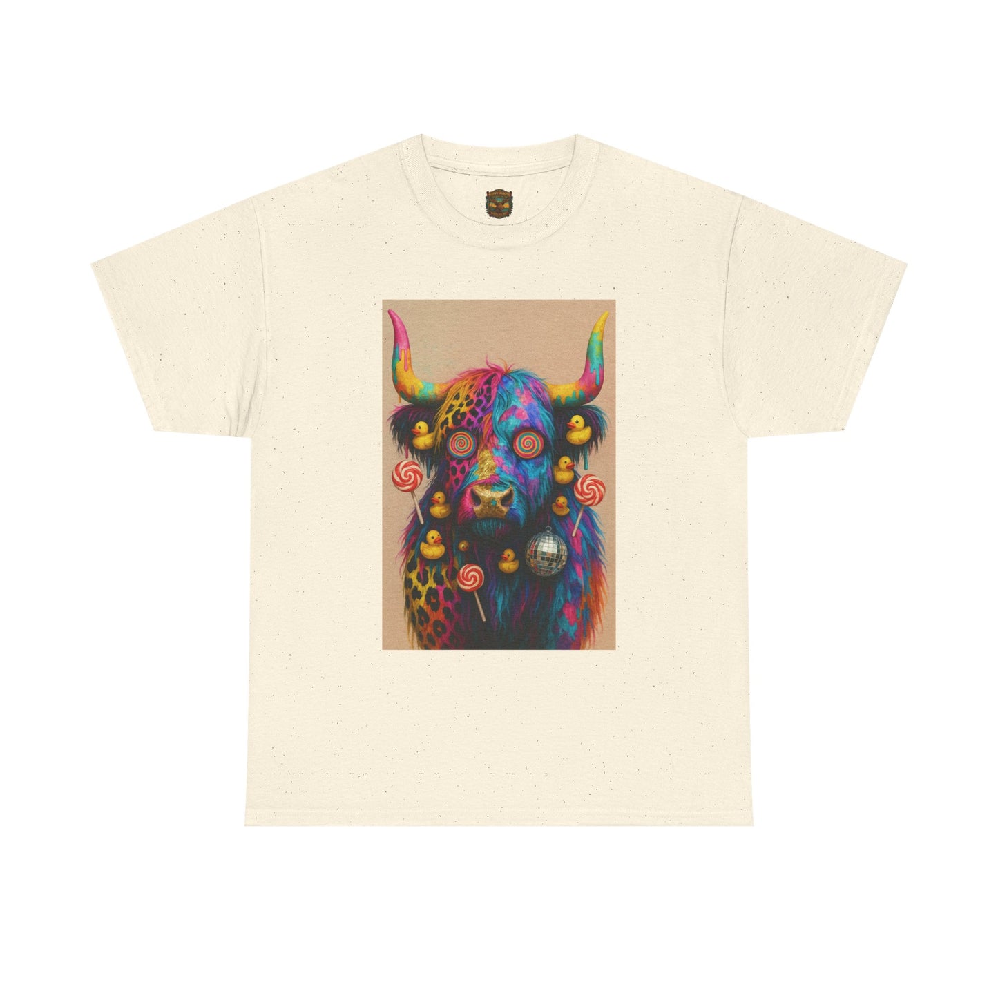 Psychedelic Highland Cow T-Shirt | Retro Rainbow Cow Art 6