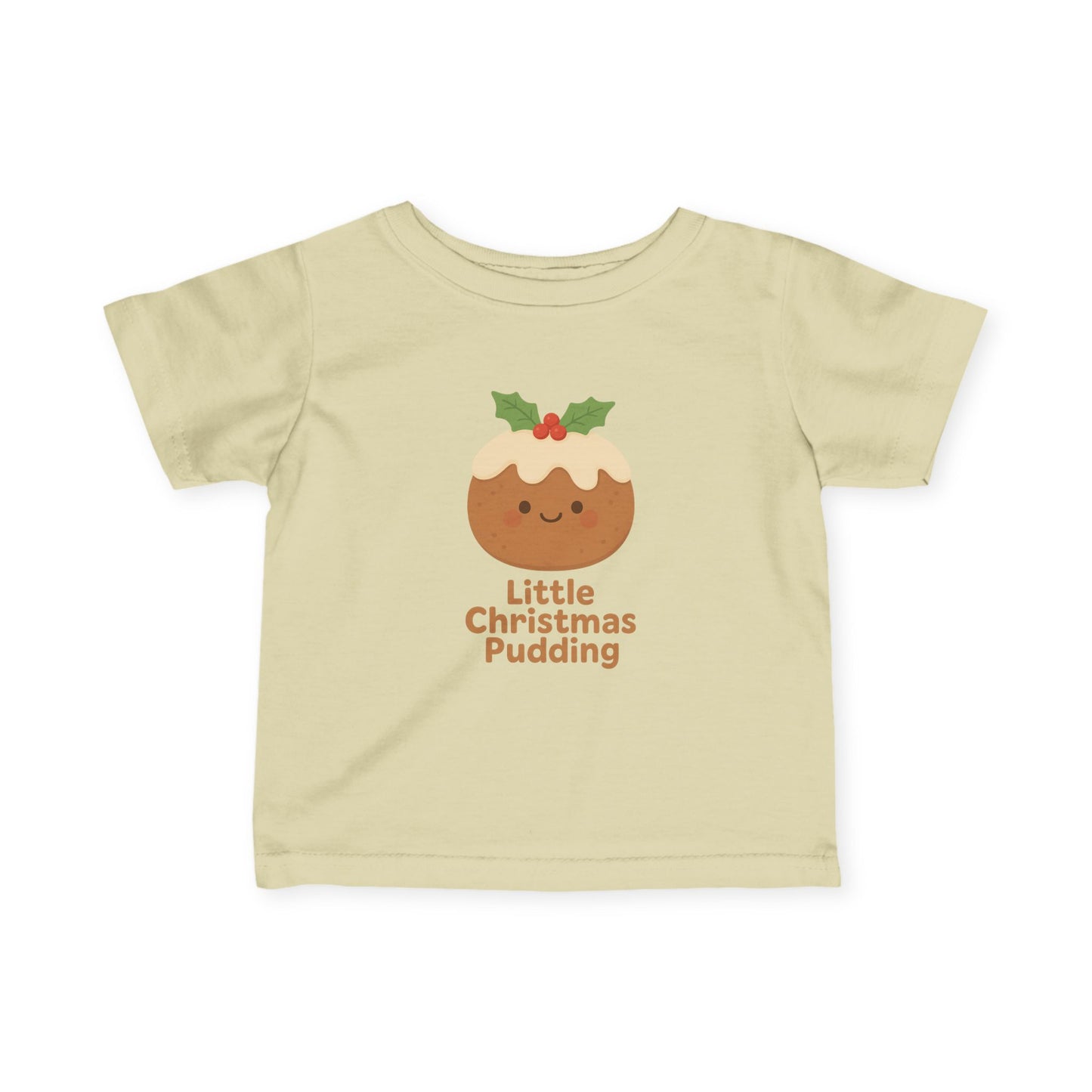 Infant Tee - "Little Christmas Pudding" Cute Holiday Baby Shirt
