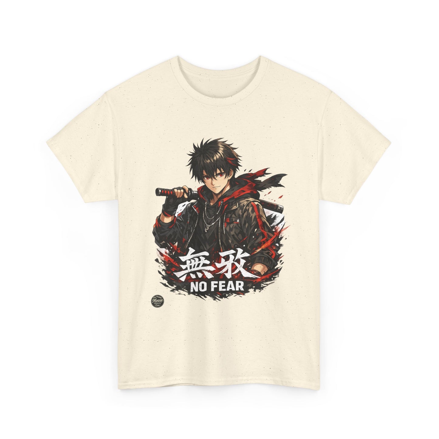 Anime Samurai 'No Fear' T-Shirt — Kanji Graphic Tee #E007