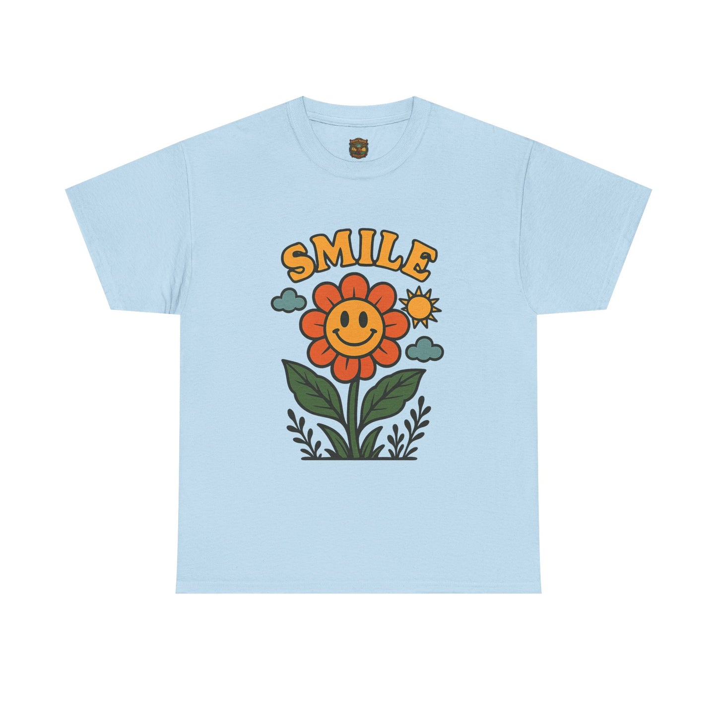 Smile With The Flowers T-Shirt | Floral Typography Tee