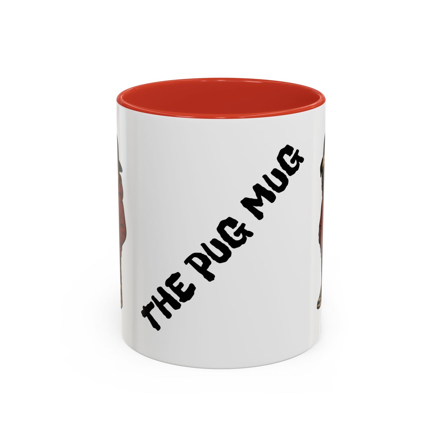 The Pug Mug Accent Coffee Mug — Cute Pug Cartoon Gift (11/15oz)