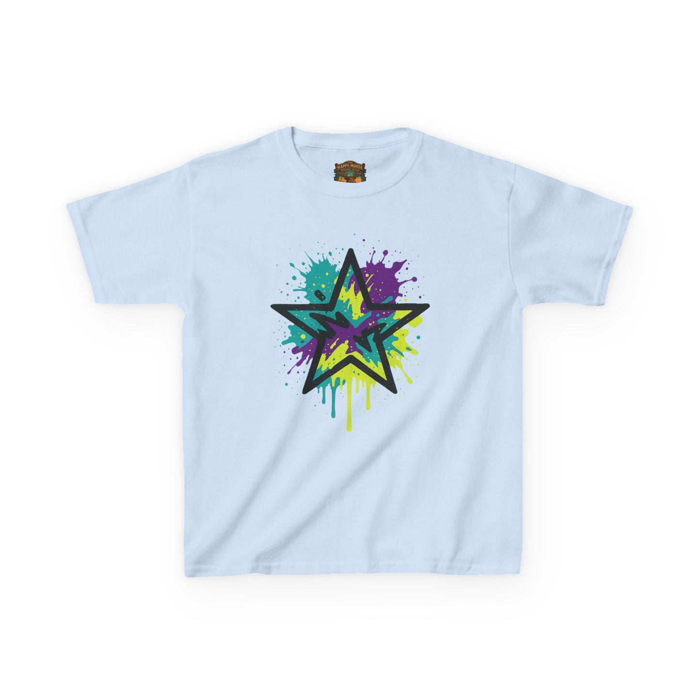Kids Star Graffiti T-Shirt — Colorful Drip Street Art Tee