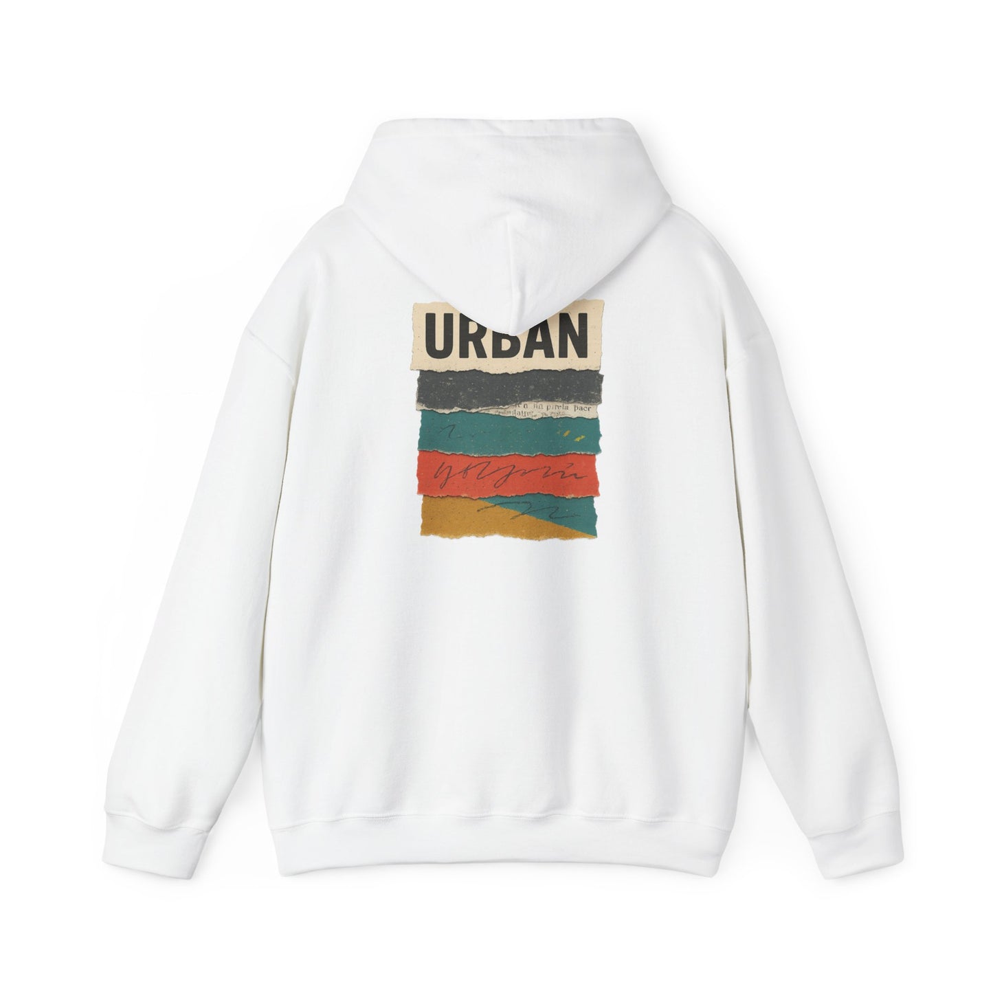 Hoodie — Retro 'Urban' Striped Vintage Paint-Texture Pullover
