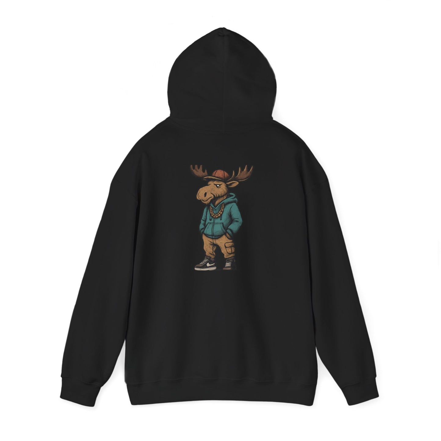 Moose Hoodie — Casual Streetwear Graphic Pullover