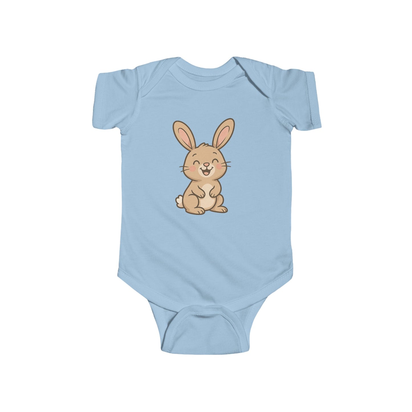 Baby Bodysuit with Cute Sitting Bunny — Newborn Easter Shower Gift