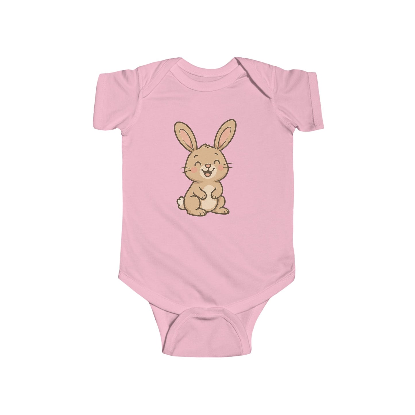 Baby Bodysuit with Cute Sitting Bunny — Newborn Easter Shower Gift