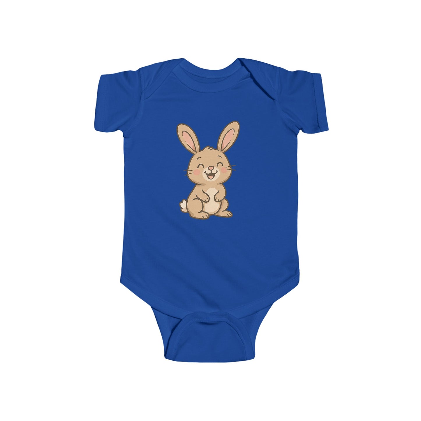 Baby Bodysuit with Cute Sitting Bunny — Newborn Easter Shower Gift