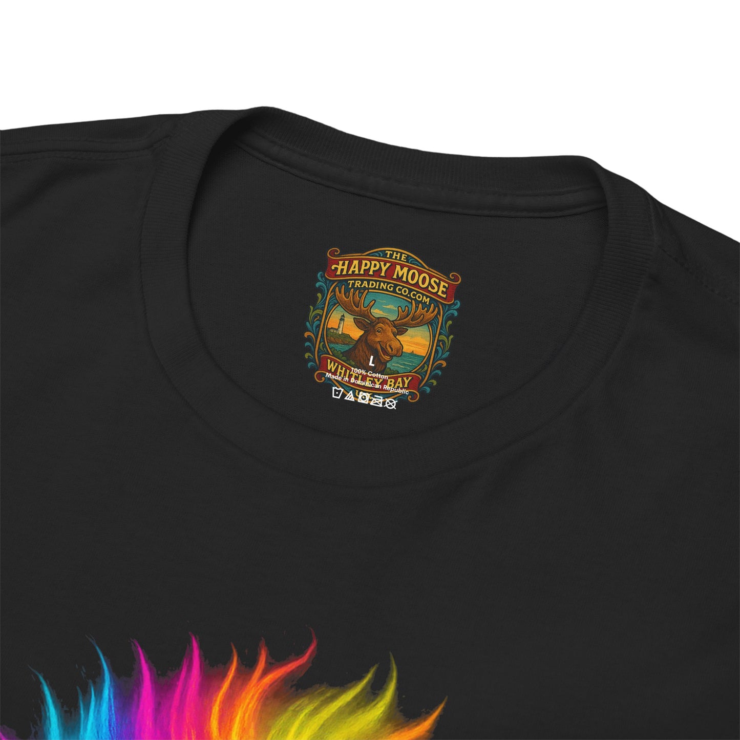 Rainbow Buffalo T-Shirt — Colorful Neon Bison Graphic Tee