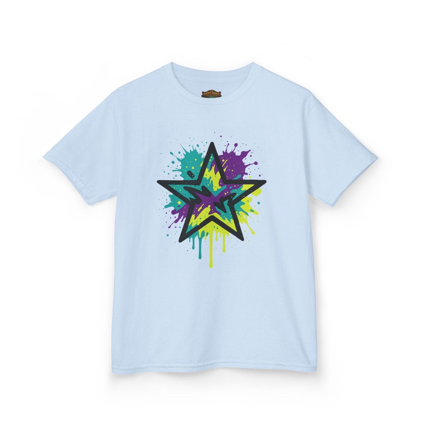 Kids Star Graffiti T-Shirt — Colorful Drip Street Art Tee