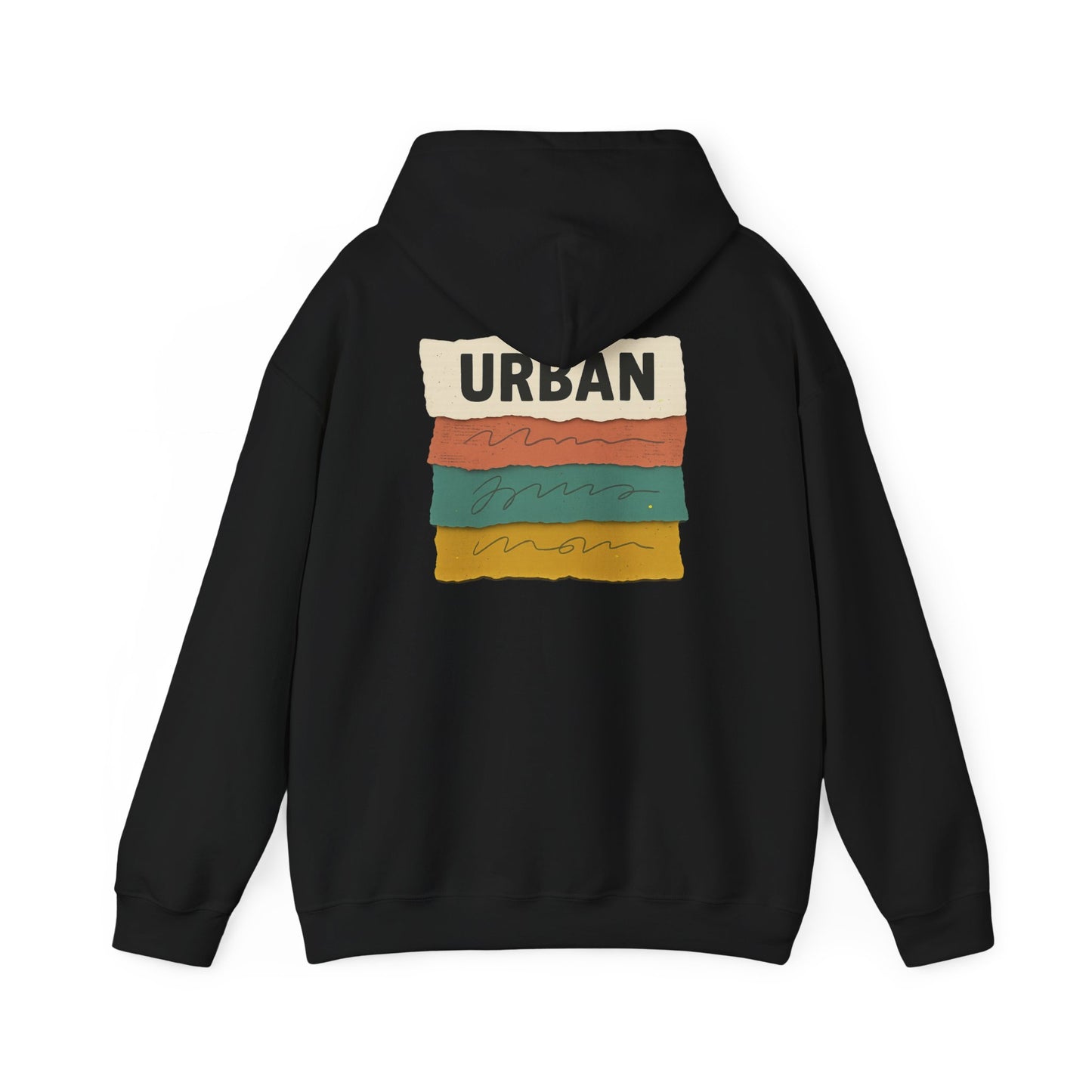 Urban Stripes Hoodie — Retro Color Block Graphic Pullover