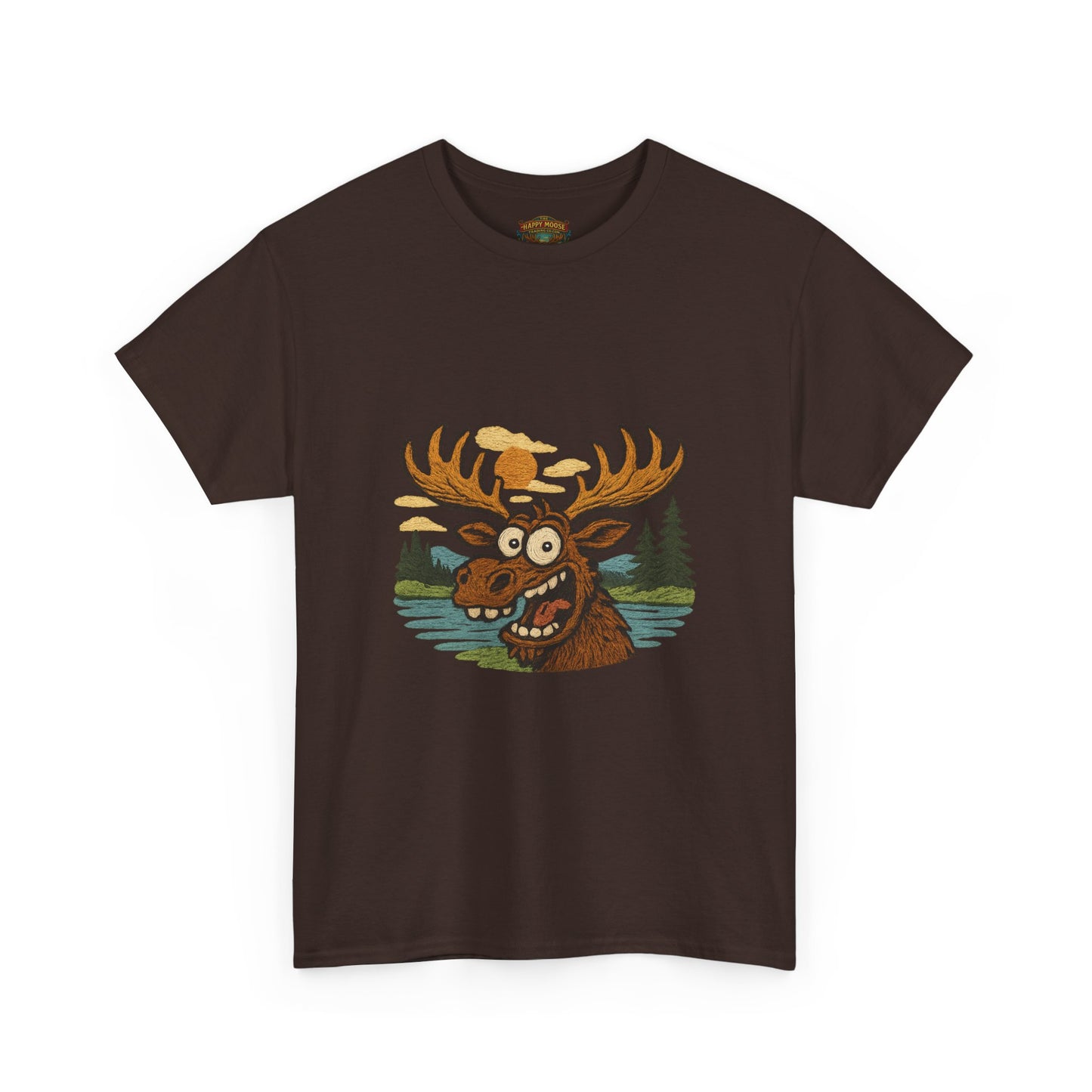 Moose Lake Graphic Tee — Funny Woodland Moose T-Shirt