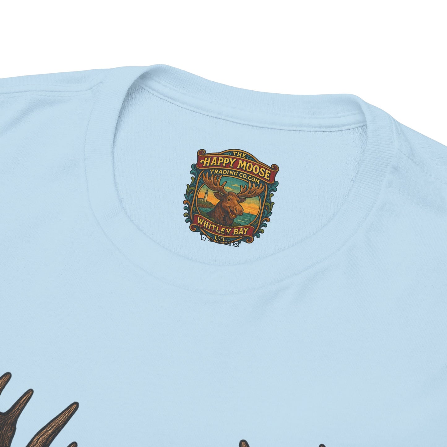 Moose Skull Graphic Tee — Dark Forest Horror Antler Shirt