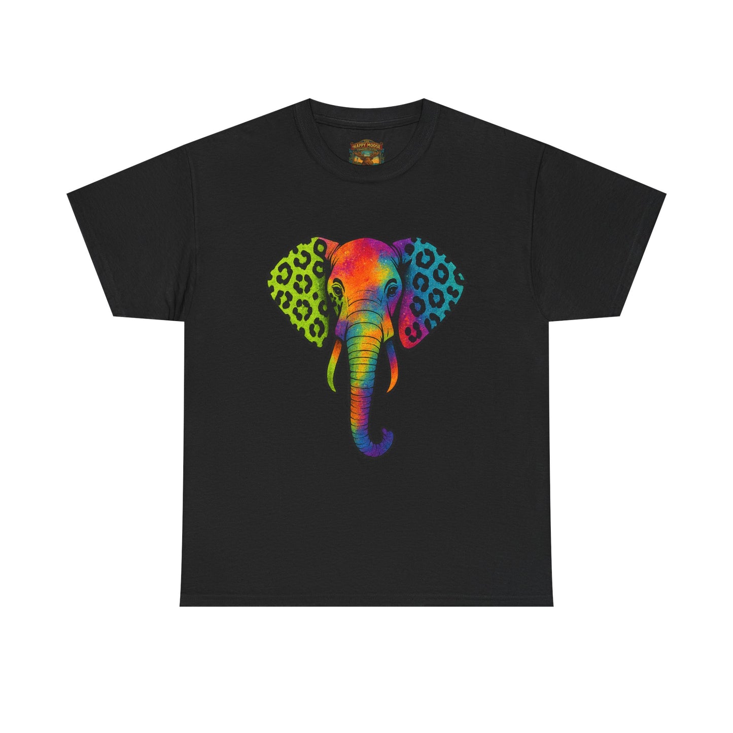 Colorful Leopard Print Elephant T-Shirt