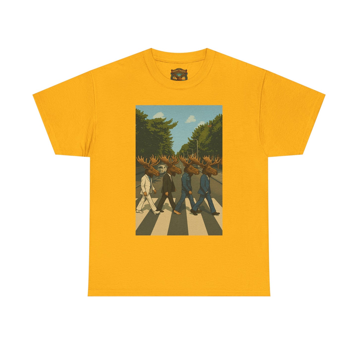 Moose Abbey Road Tee — Retro Parody Band Graphic T-Shirt