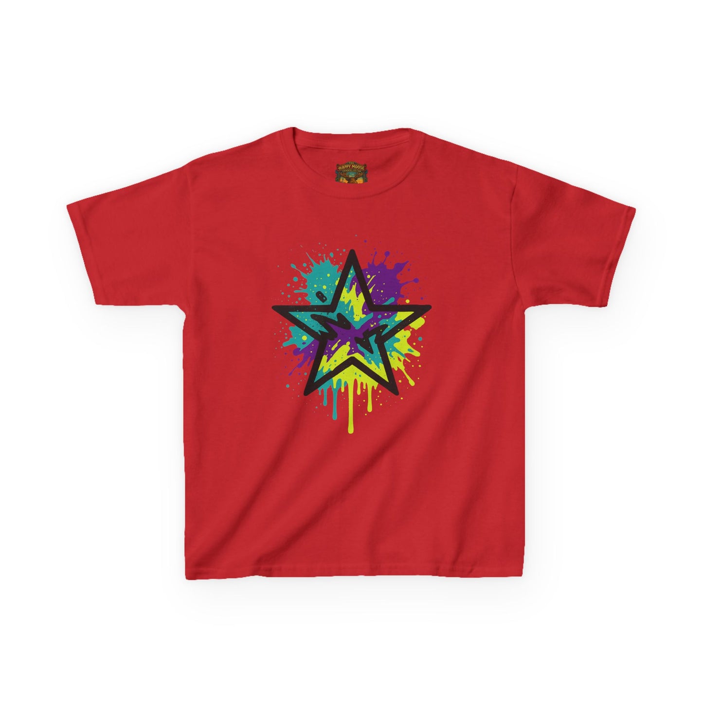 Kids Star Graffiti T-Shirt — Colorful Drip Street Art Tee