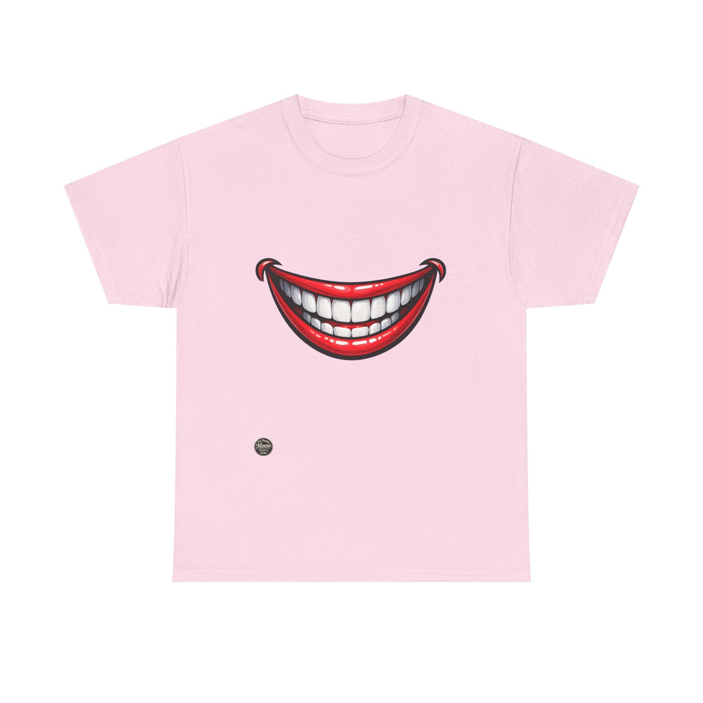 Smiling Joker Mouth Tee — Funny Red Grin Graphic T-Shirt