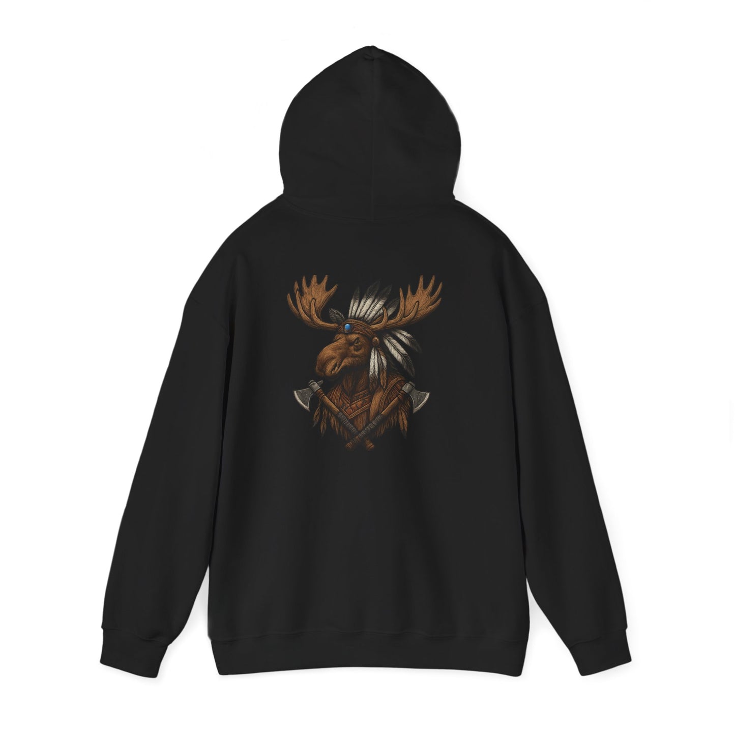 Indian Warrior Moose Hoodie