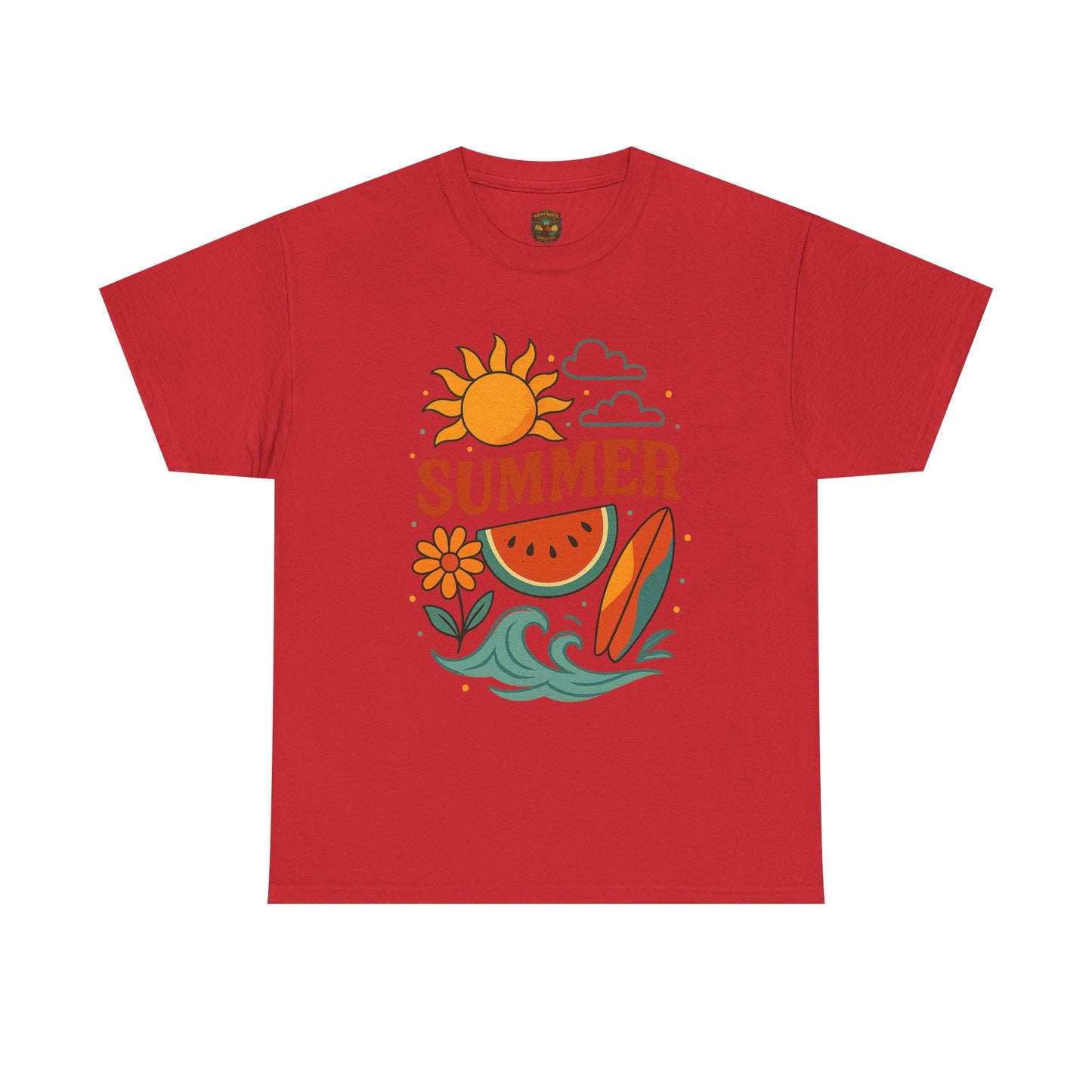 Summer Beach Tee | Surf Waves Palm Tree Graphic