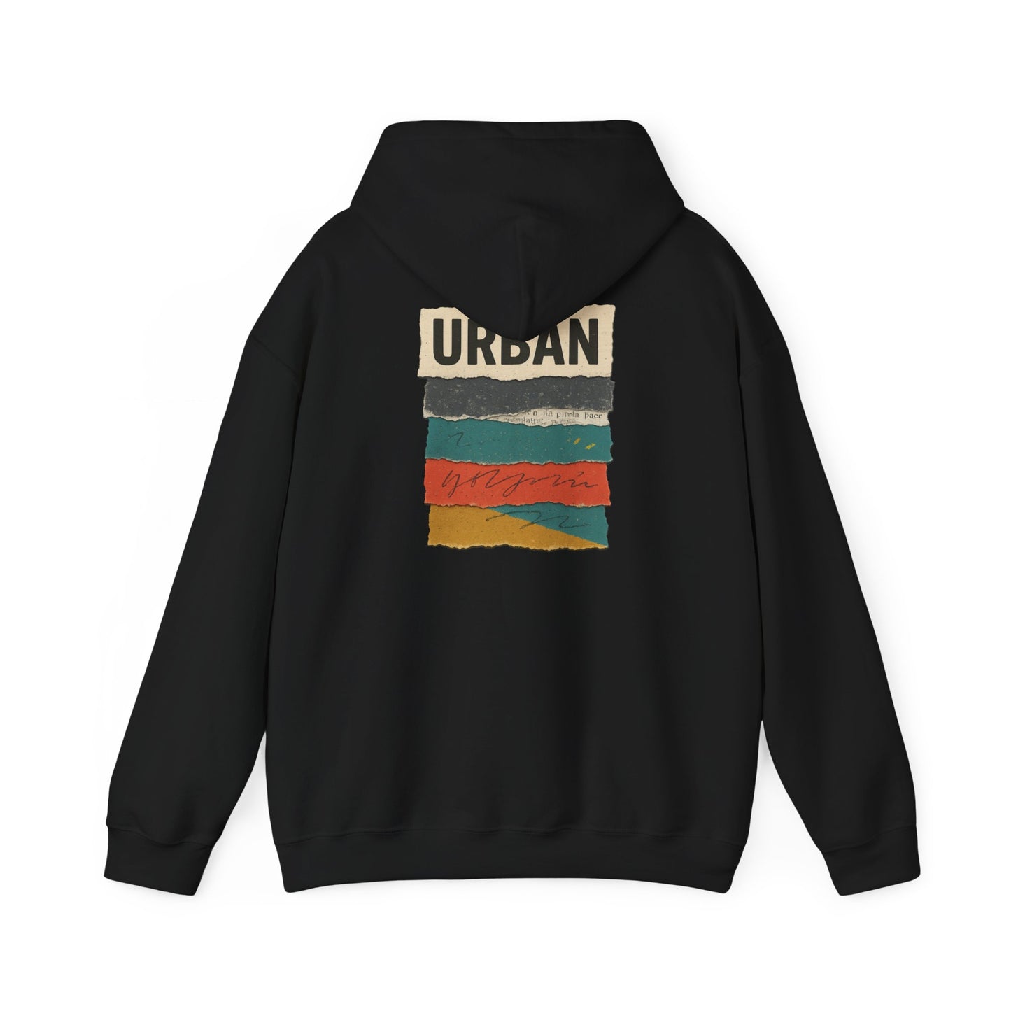 Hoodie — Retro 'Urban' Striped Vintage Paint-Texture Pullover